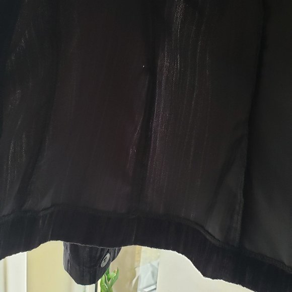 San Francisco Black Crushed Velour Fitted Blazer w/Satin Belt, 5 - Picture 14 of 16